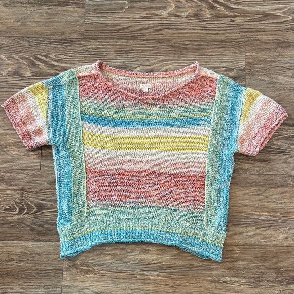 Anthropologie Pilcro Multi-Color Beach Sweater Women's Size Large Rainbow EUC - Picture 1 of 10
